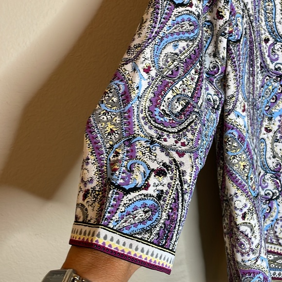 J Jill Adara Violet Paisley Wrapped-Back TUNIC (Size L) - Picture 5 of 9